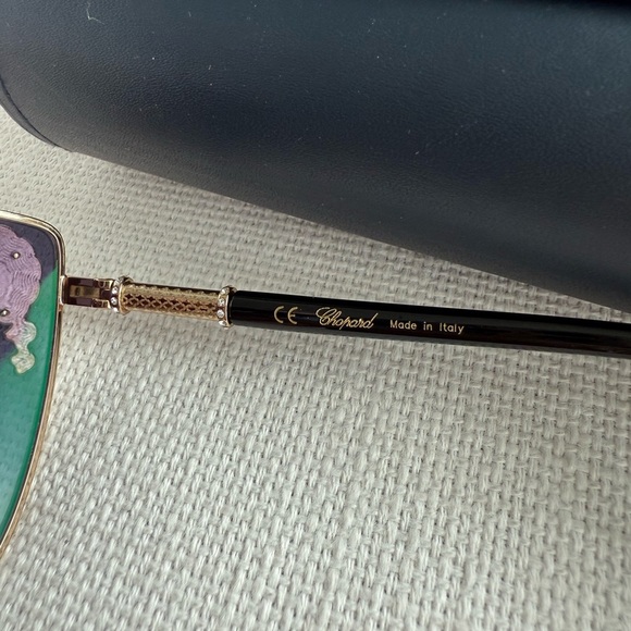 CHOPARD SUNGLASSES SCHC83S 300 F99 WOMEN METAL GREY WITH CASE - Picture 5 of 9